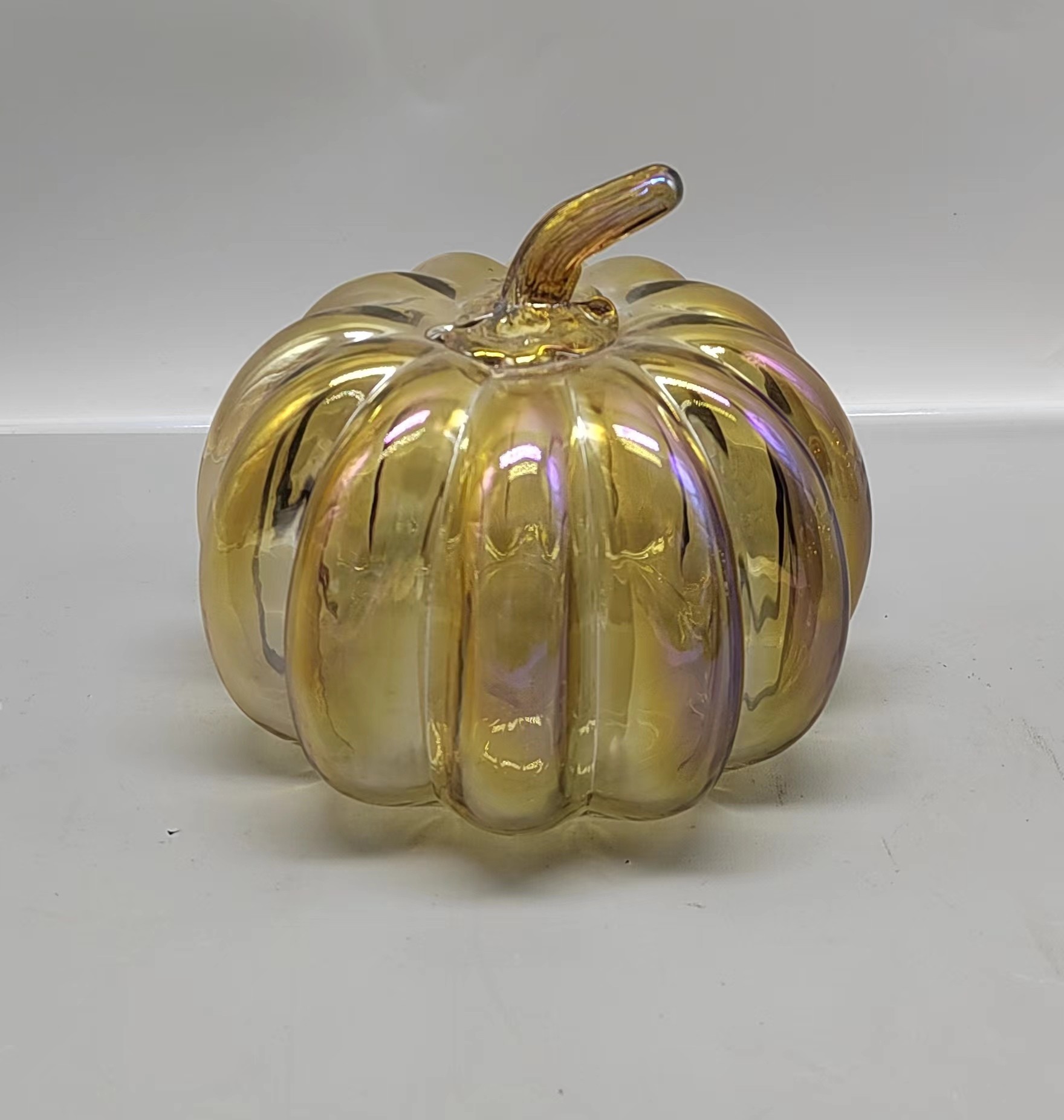 Glass pumpkin  for Halloween   electroplate