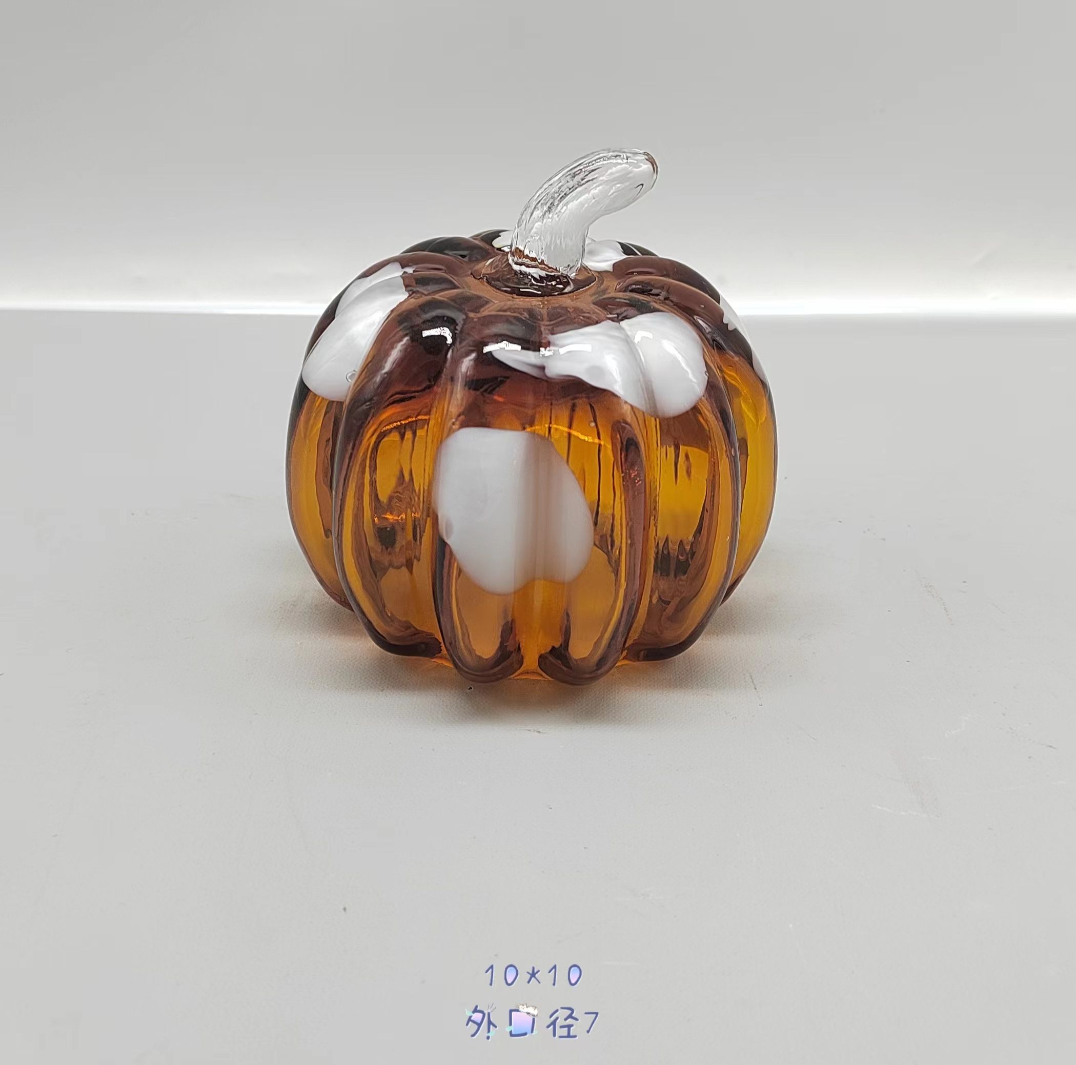 Glass pumpkin  for Halloween with light