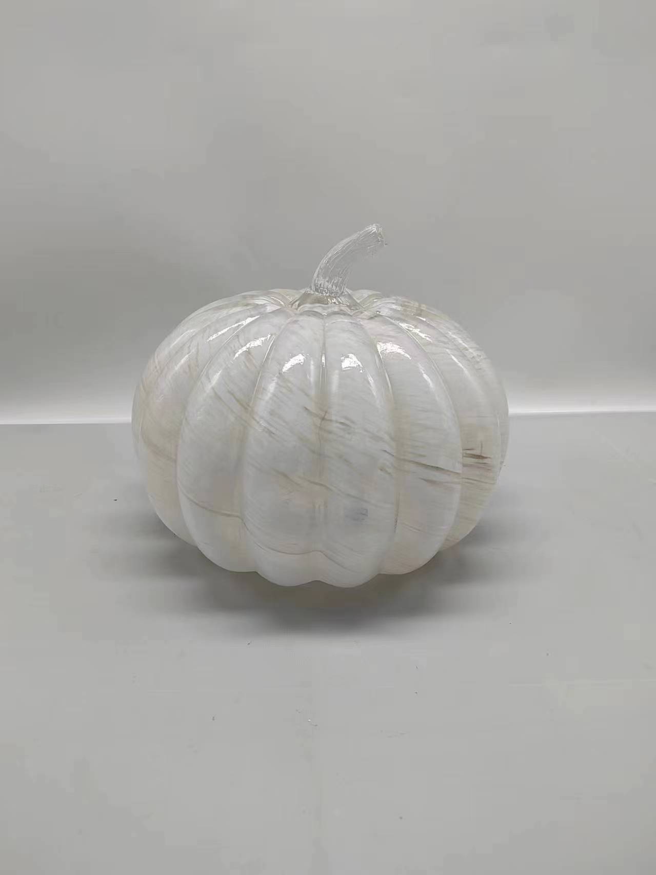 Glass pumpkin  for Halloween with light
