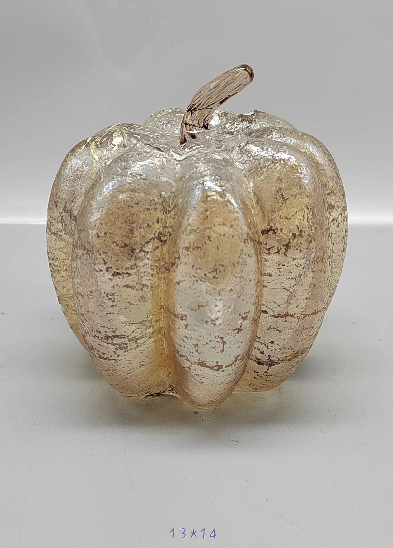 Glass pumpkin  for Halloween   hand-made