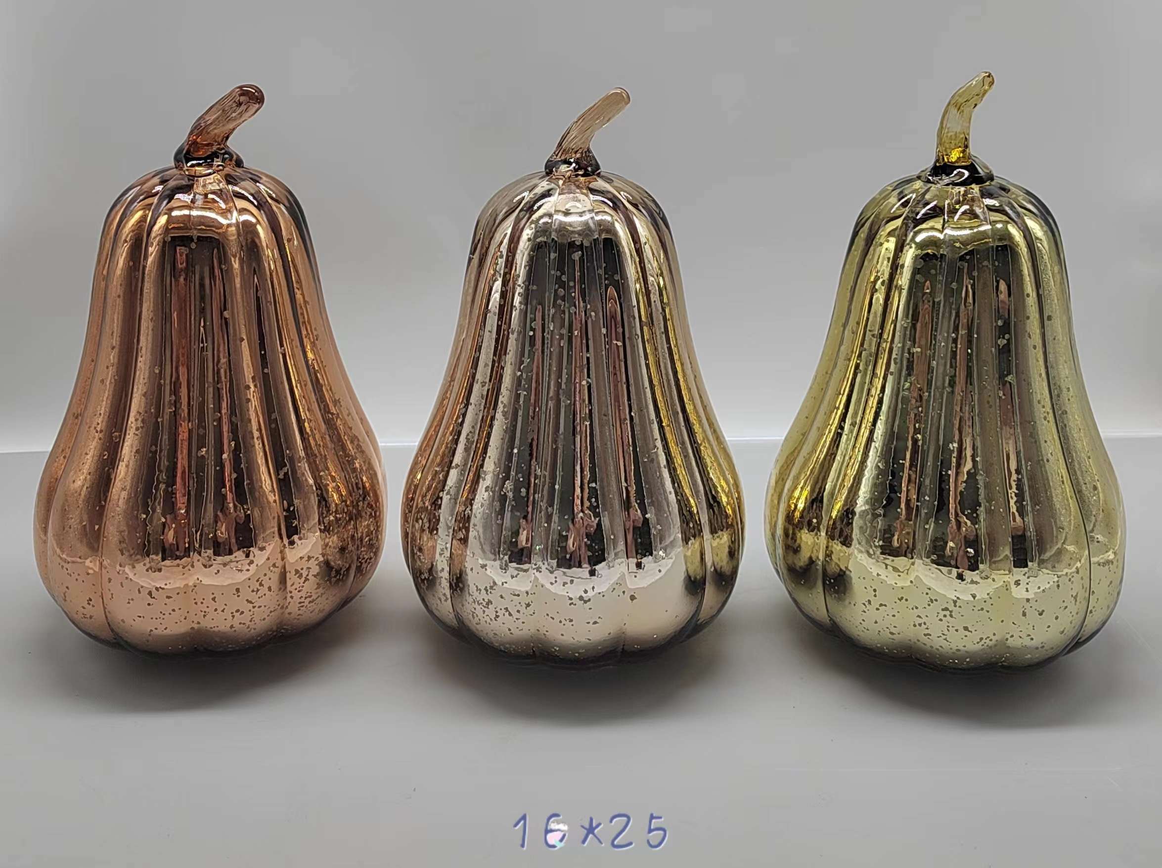 Glass pumpkin  for Halloween   electroplate