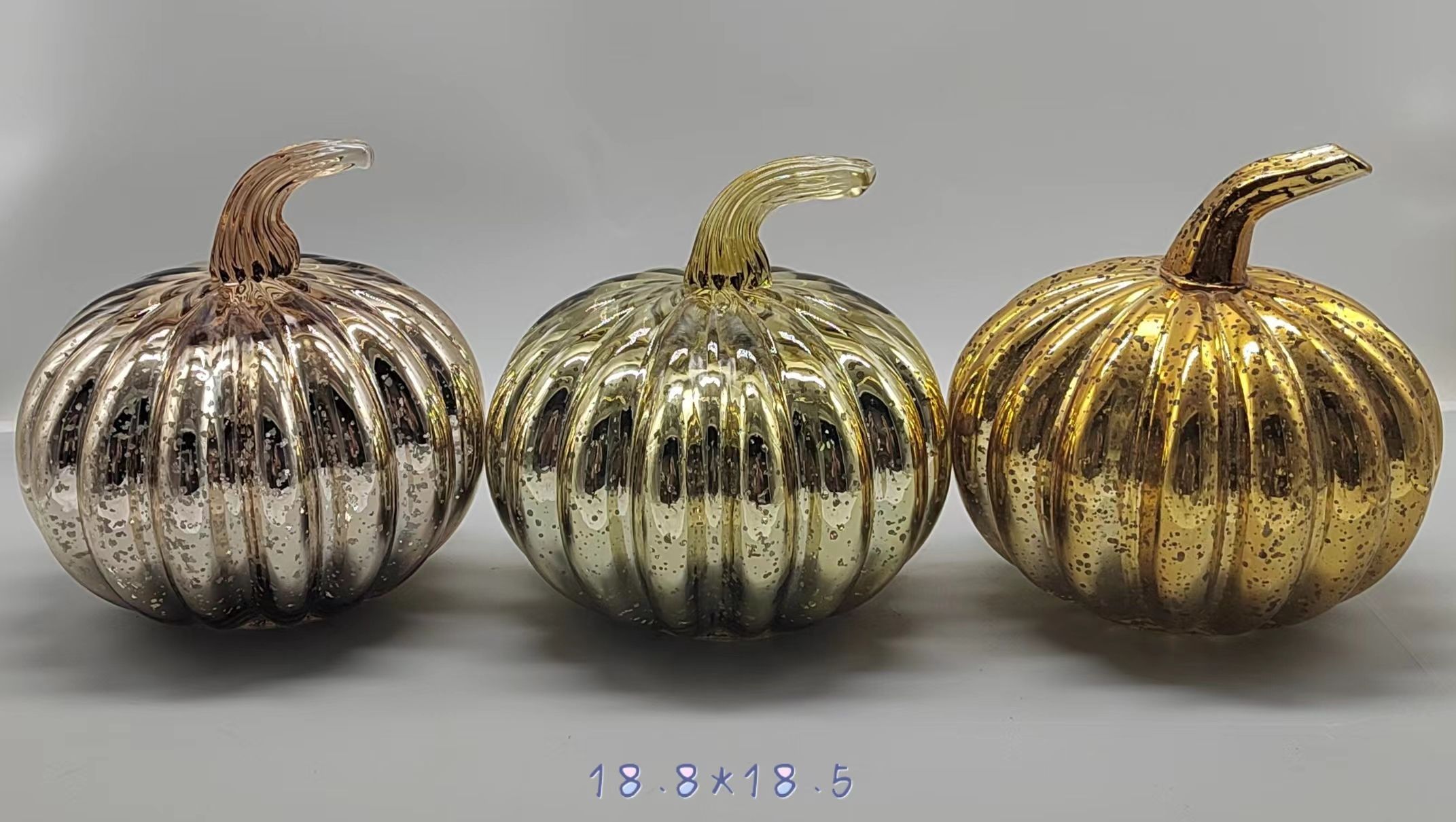 Glass pumpkin  for Halloween   electroplate