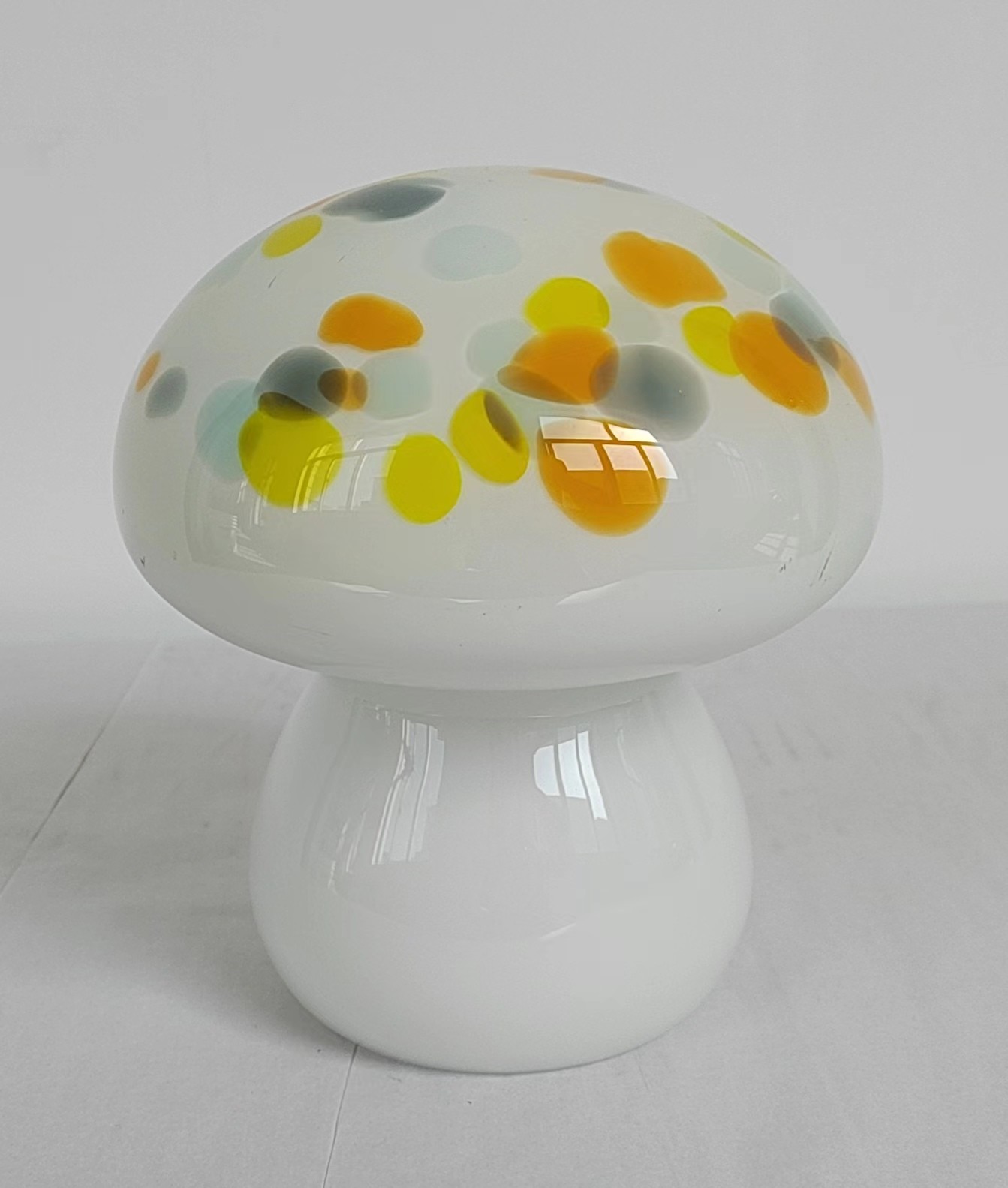 Colorful Glass mushroom in primary color  hand-made
