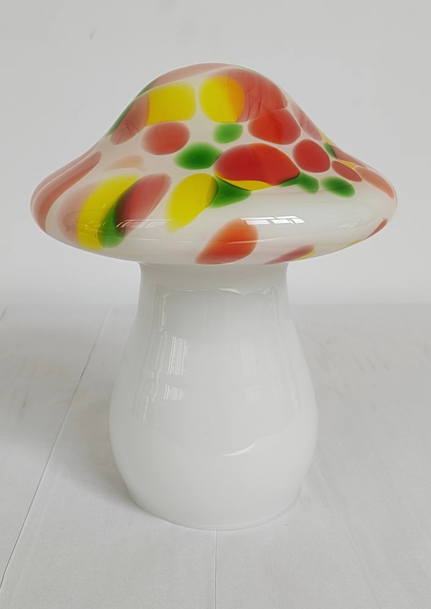 Colorful Glass mushroom in primary color  hand-made