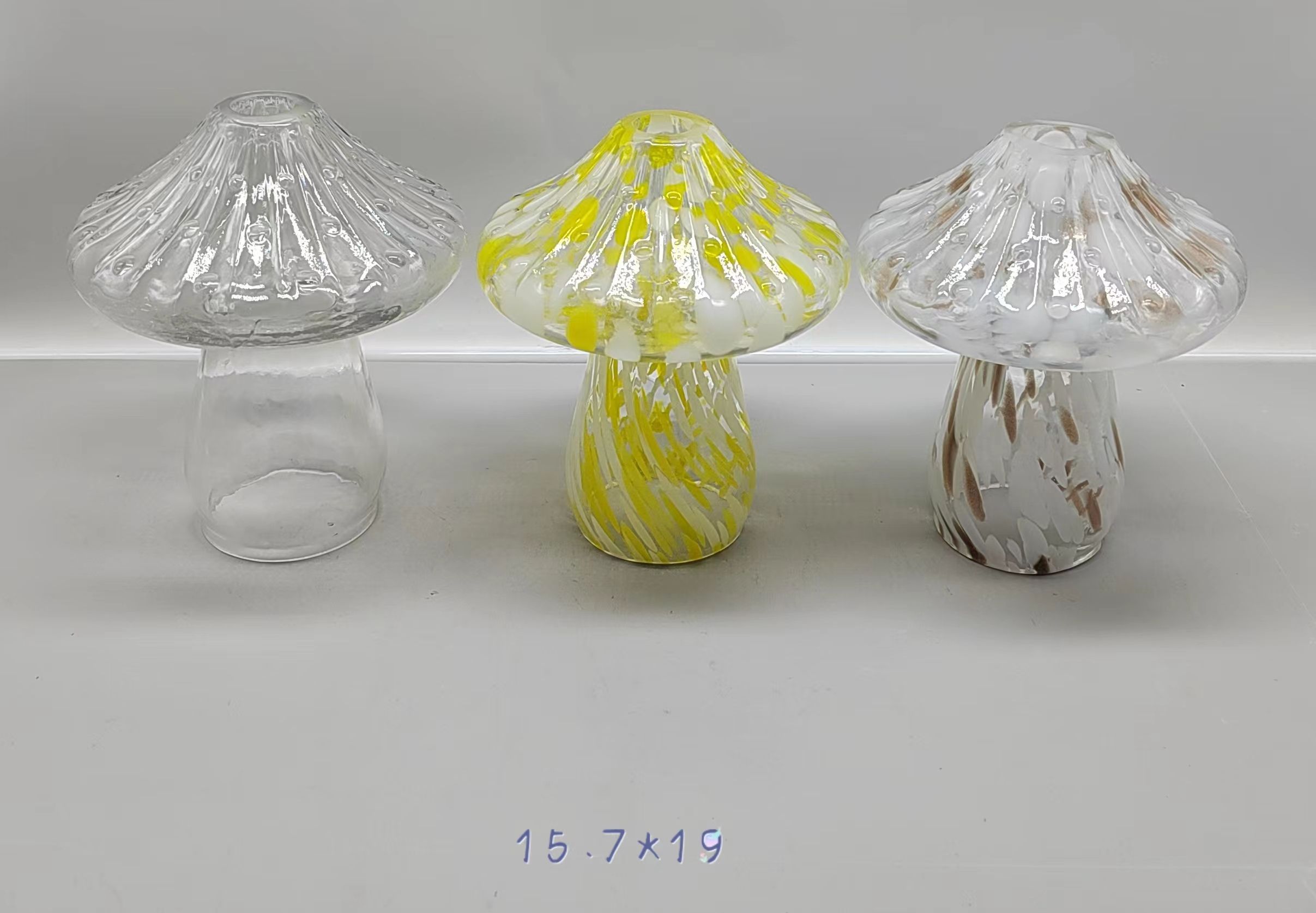 Glass mushroom in primary color 