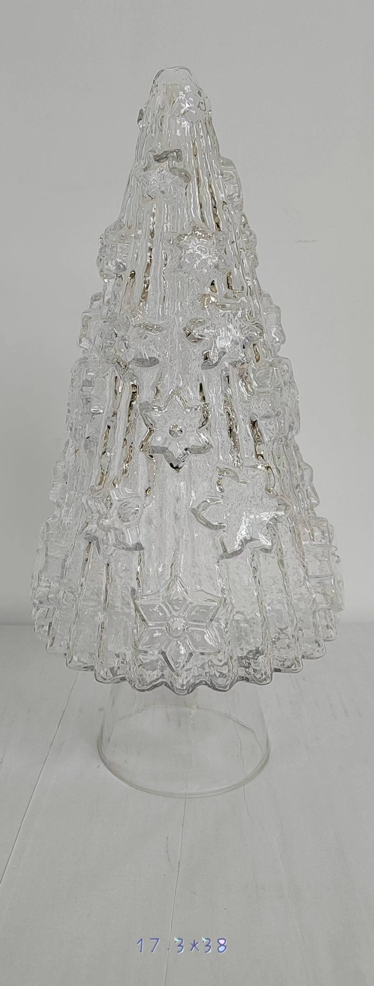 Clear Glass  Christmas tree hand-made