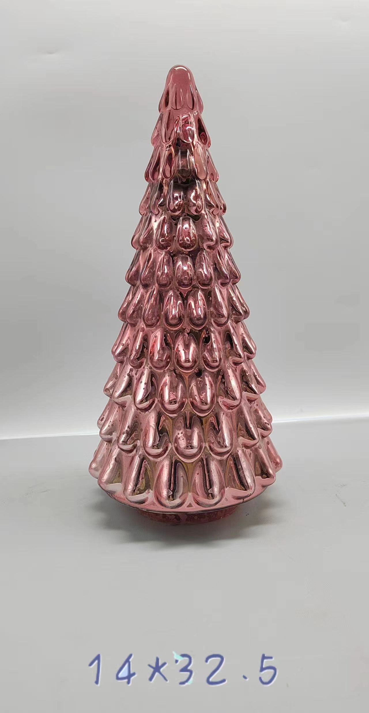 Red Glass  Christmas tree hand-made/L