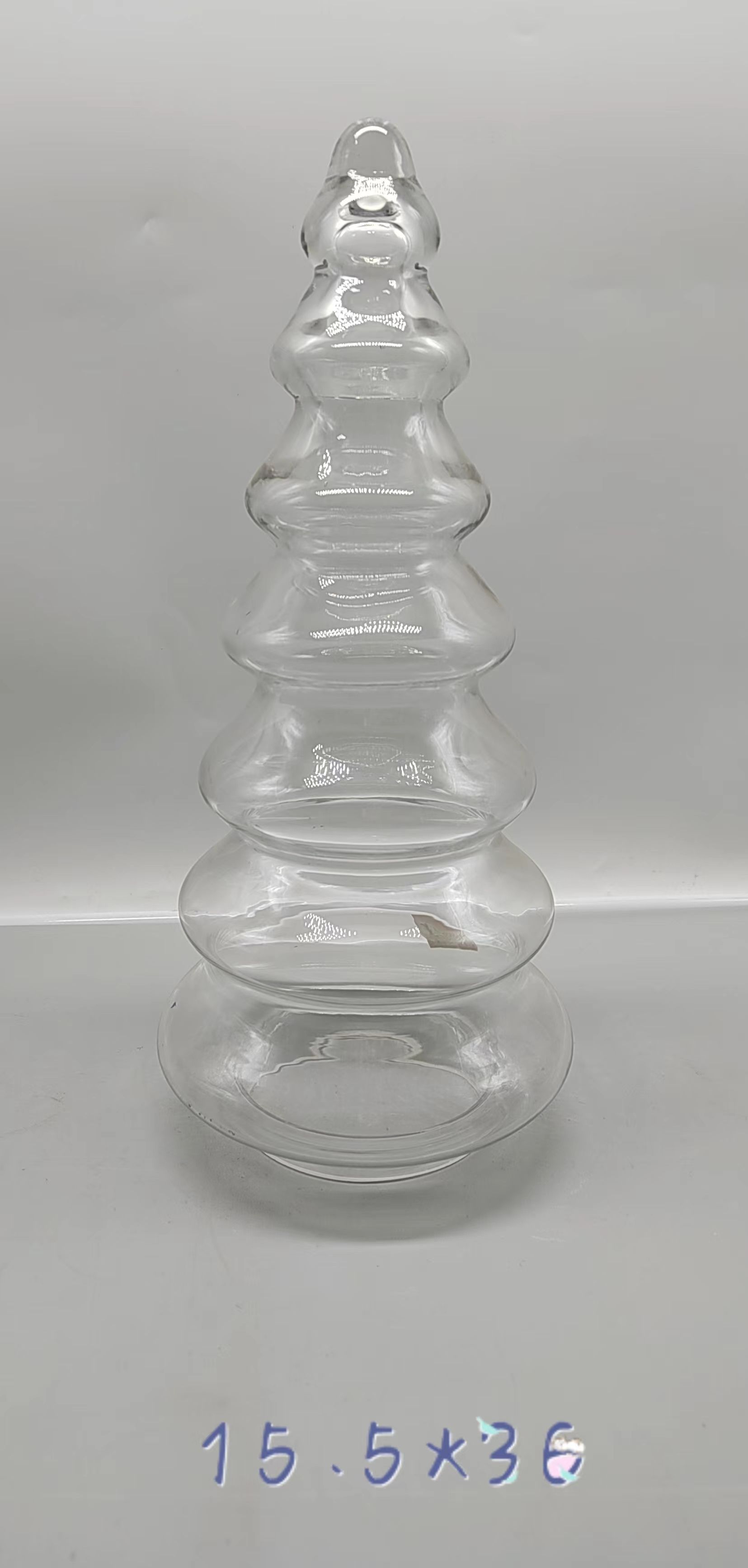 Clear glass Christmas tree