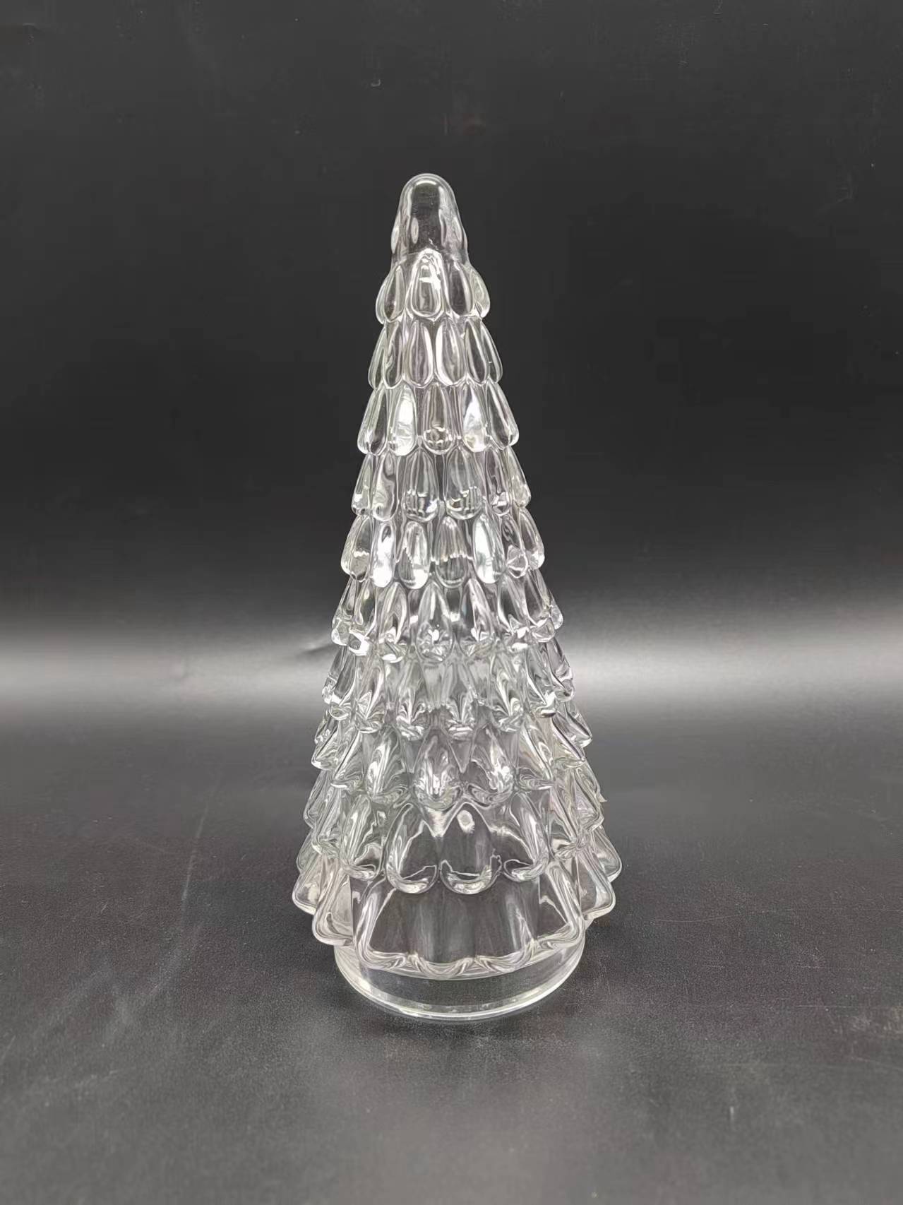 Clear glass Christmas tree with dot/S