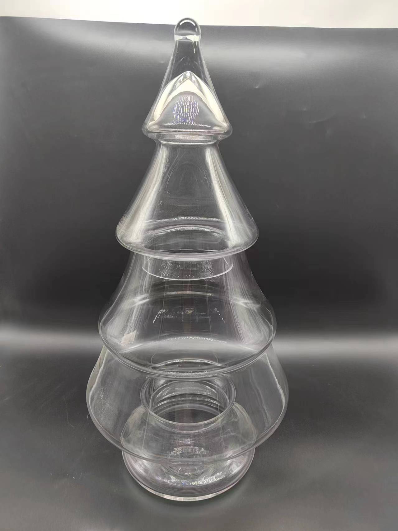 Clear glass Christmas tree made-hand/L