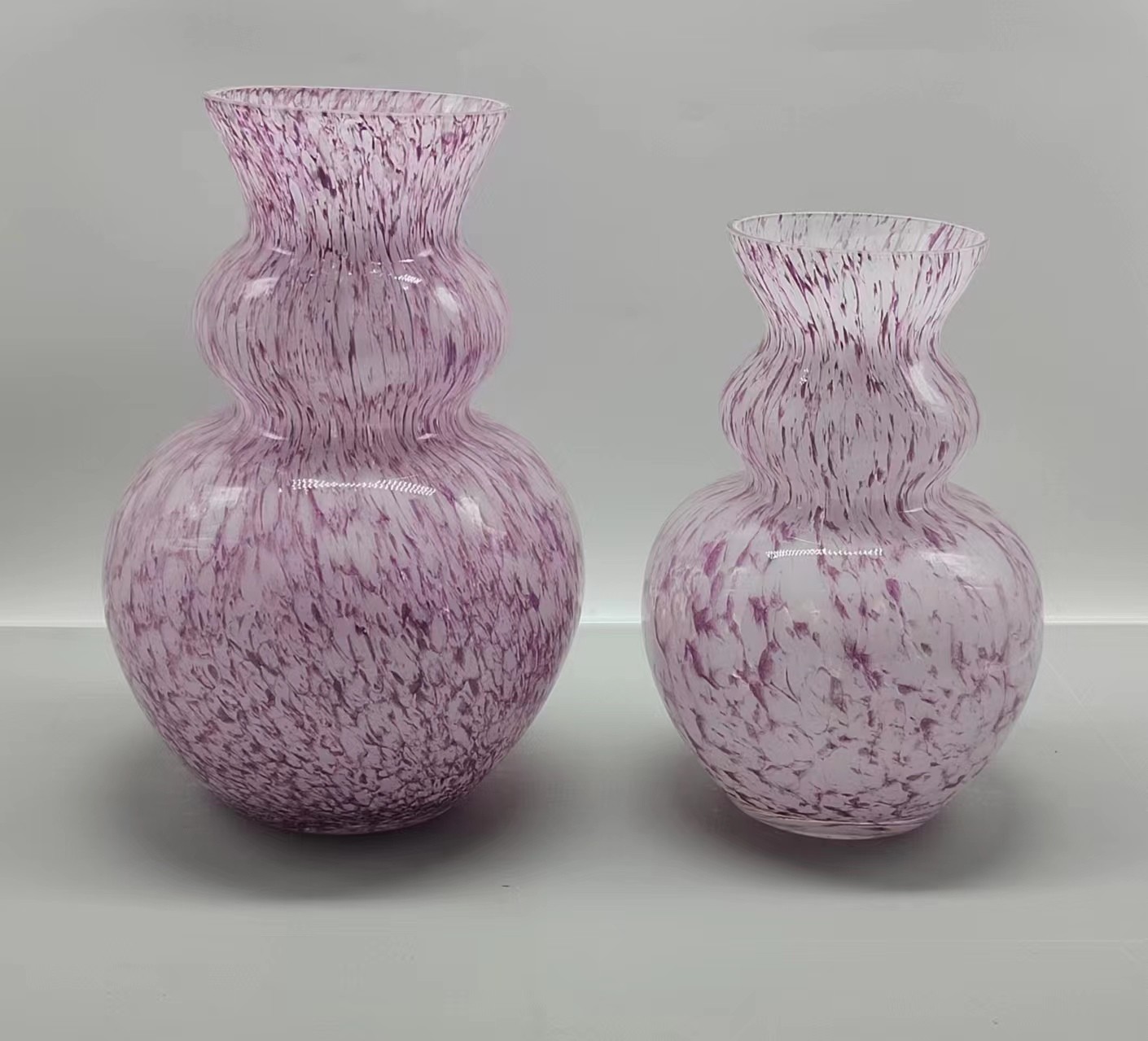 A group of colorful glass vase 