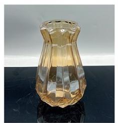 Glass vase with electroplated