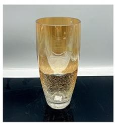 Ice crack Glass vase with electroplated