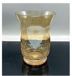 Ice crack Glass vase with electroplated