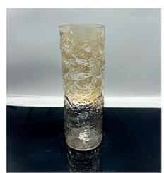 Glass vase with electroplated