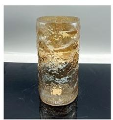 Glass vase with electroplated