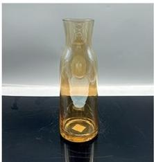 Glass vase with electroplated