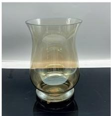 Glass vase with electroplated