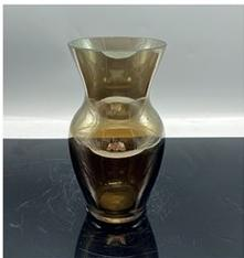 Glass vase with electroplated