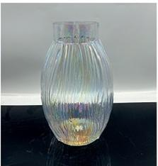 Glass vase with electroplated/L