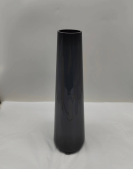 Glass black vase in primary color