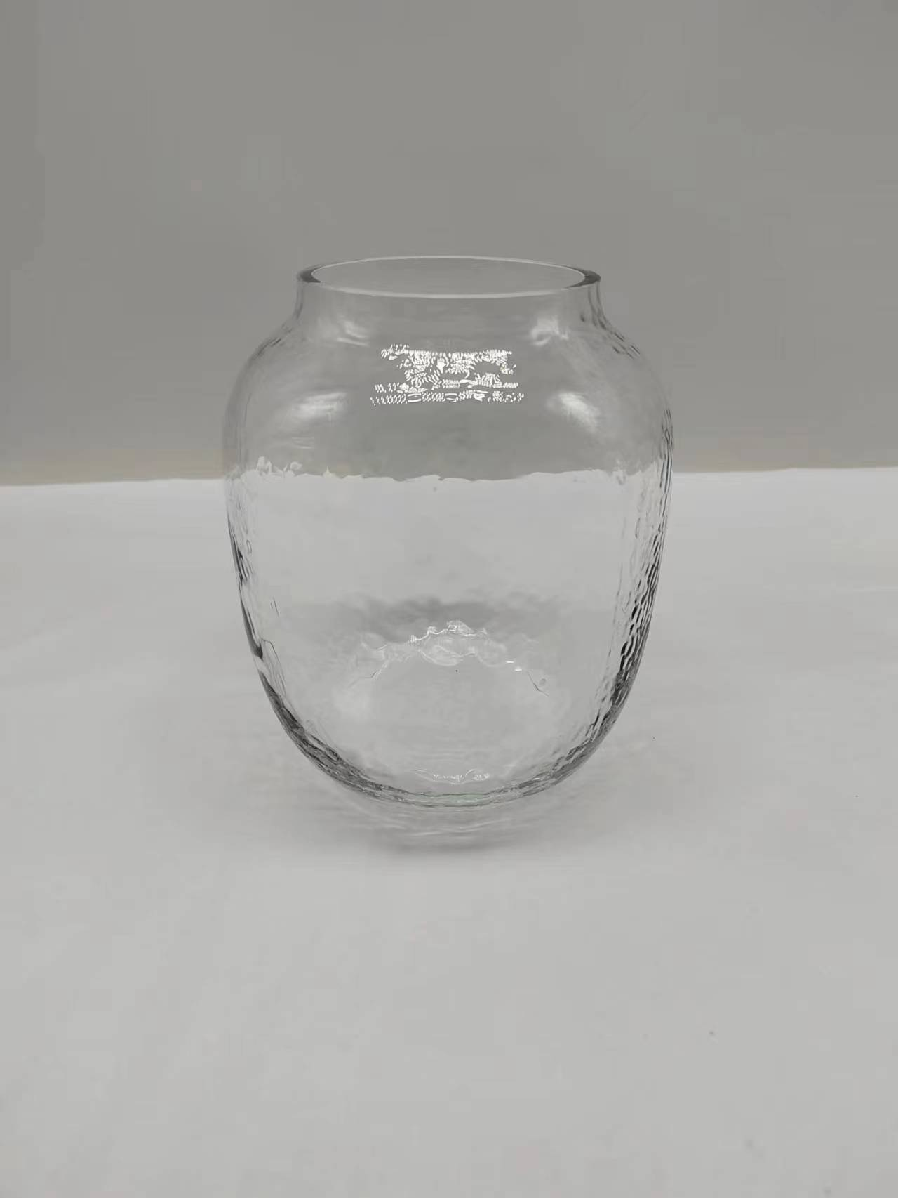 Crystal  glass jar made by hands