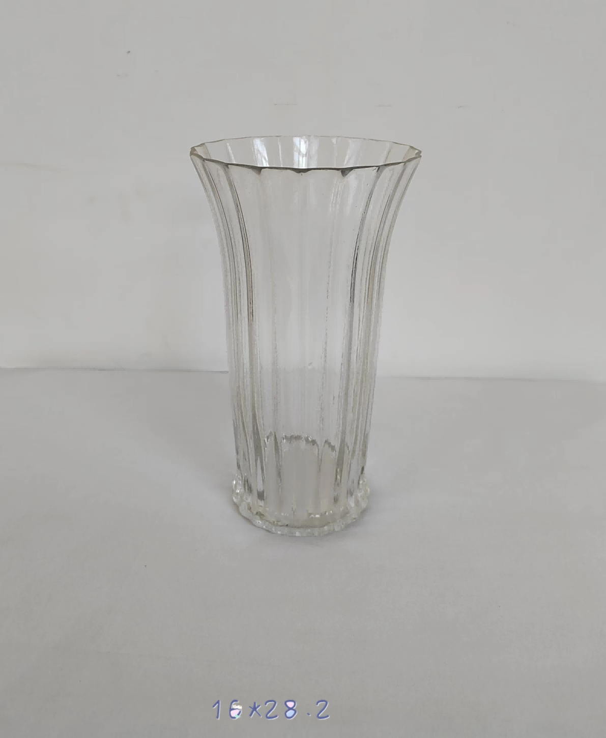 Clear glass vase made by hands