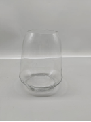 Clear glass vase made by hands