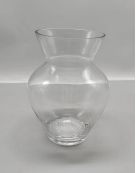 Clear glass vase made by hands