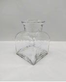 Clear glass vase made by hands