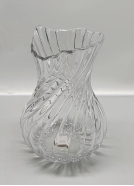 Clear glass vase made by hands