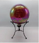 Glass  garden ball with metal stand