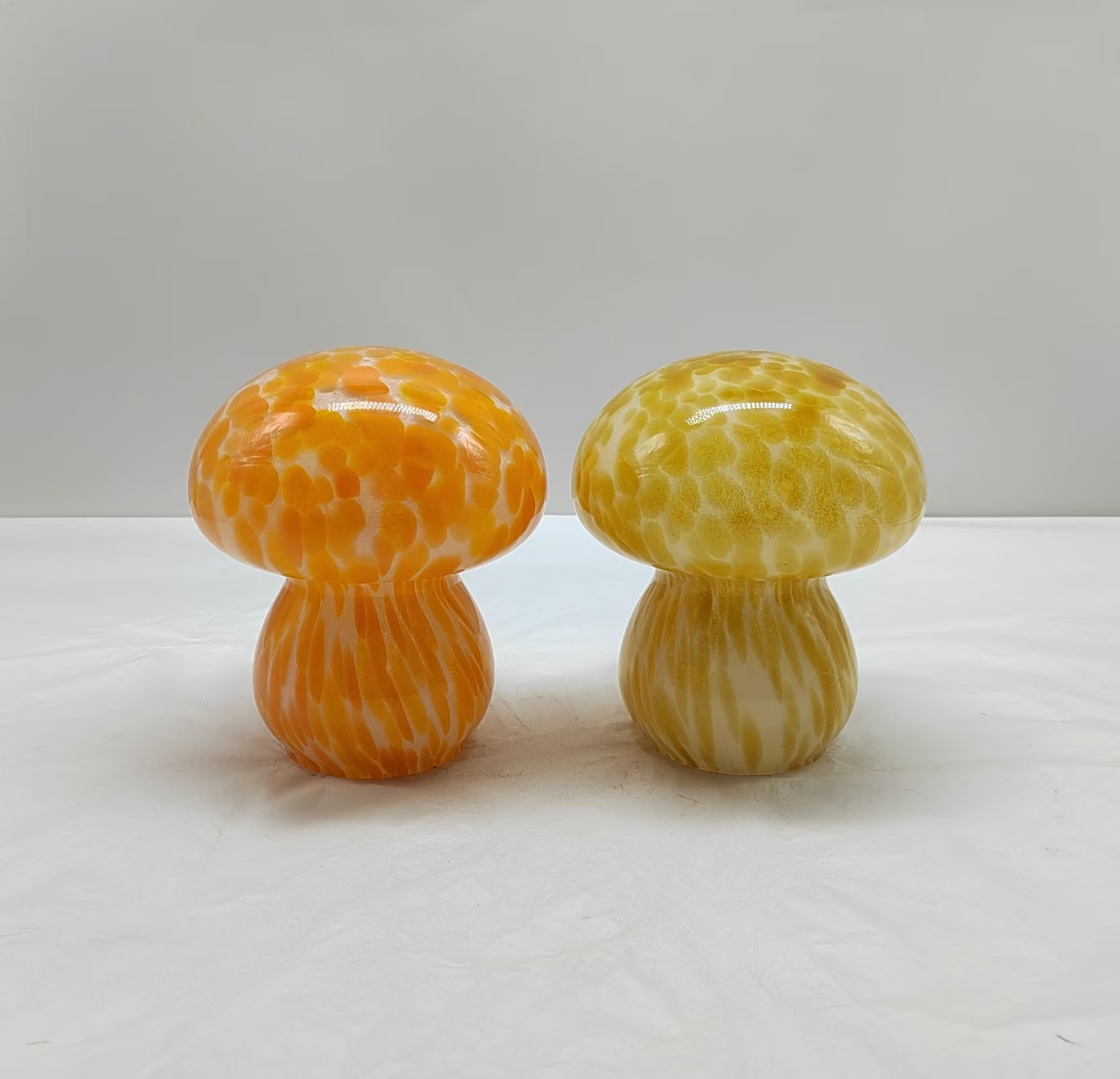 Colorful Glass mushroom in primary color  hand-made