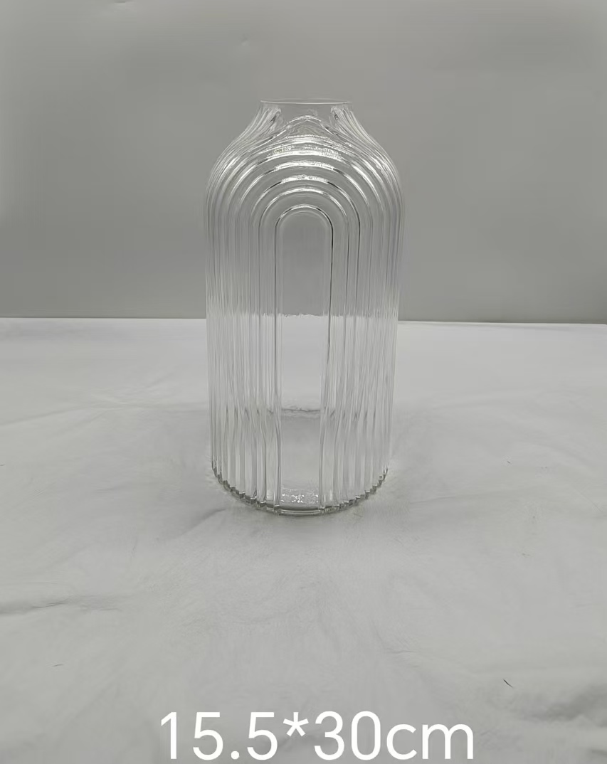 Crystal  glass vase made by hands
