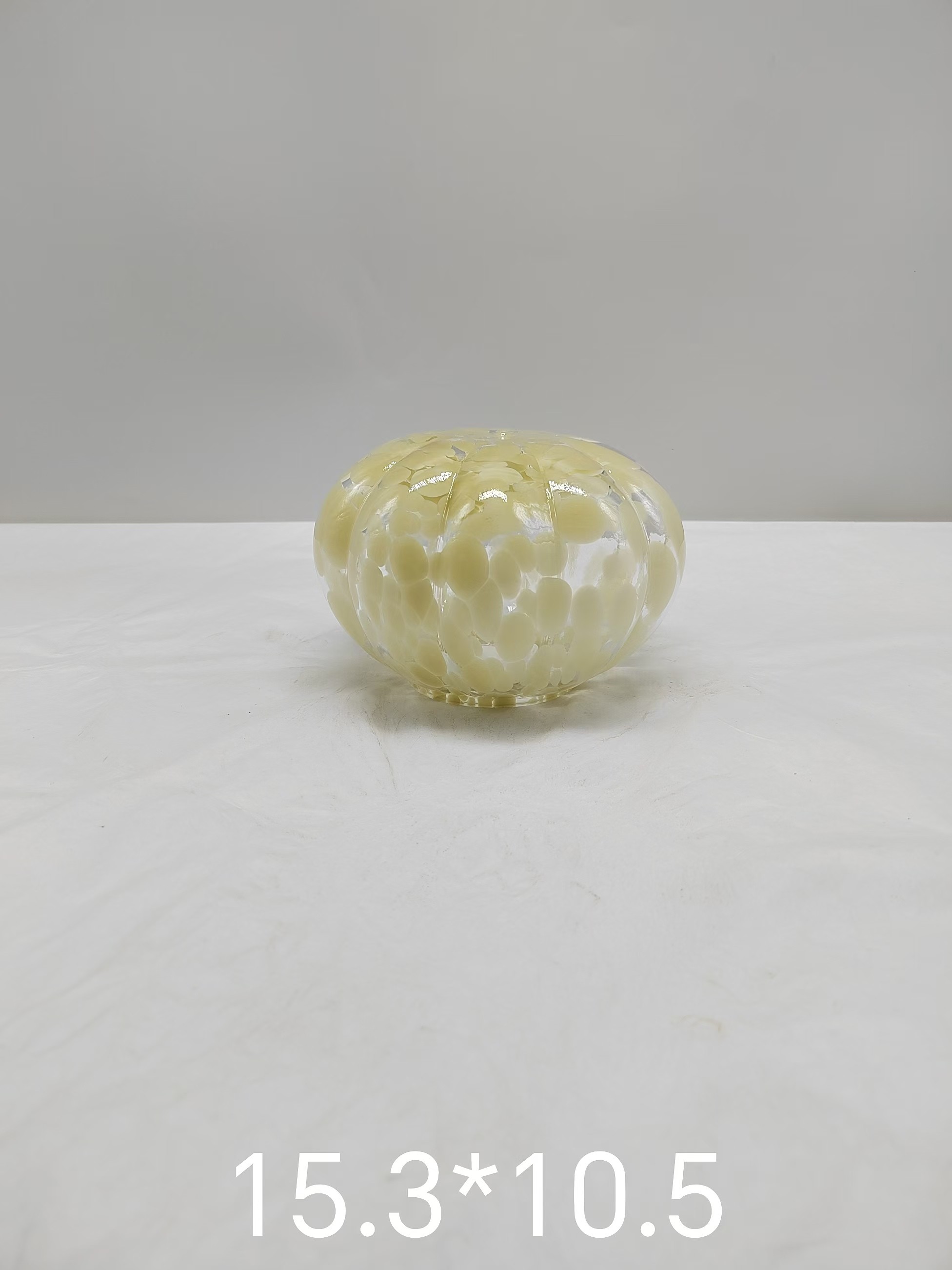 Colorful glass pumpkin in primary color