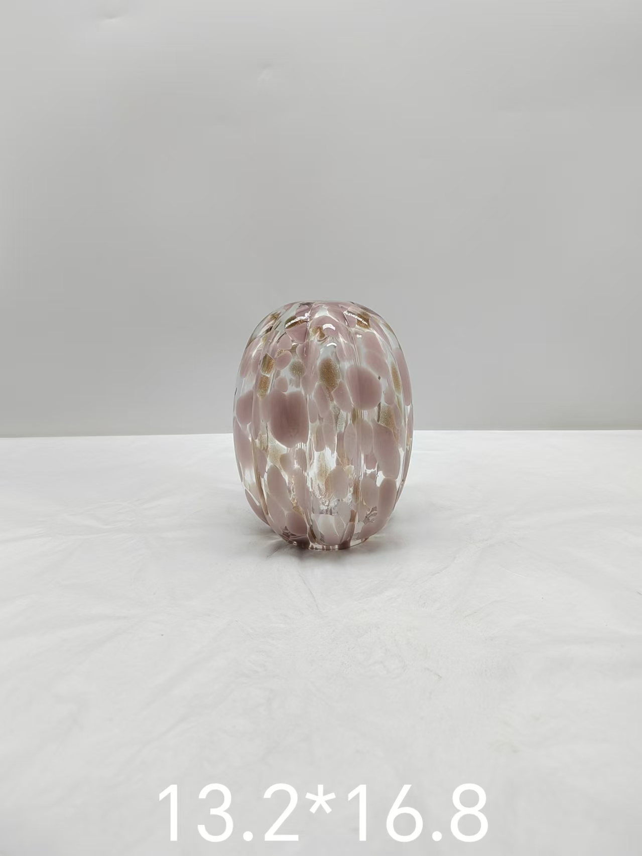 Colorful glass pumpkin in primary color