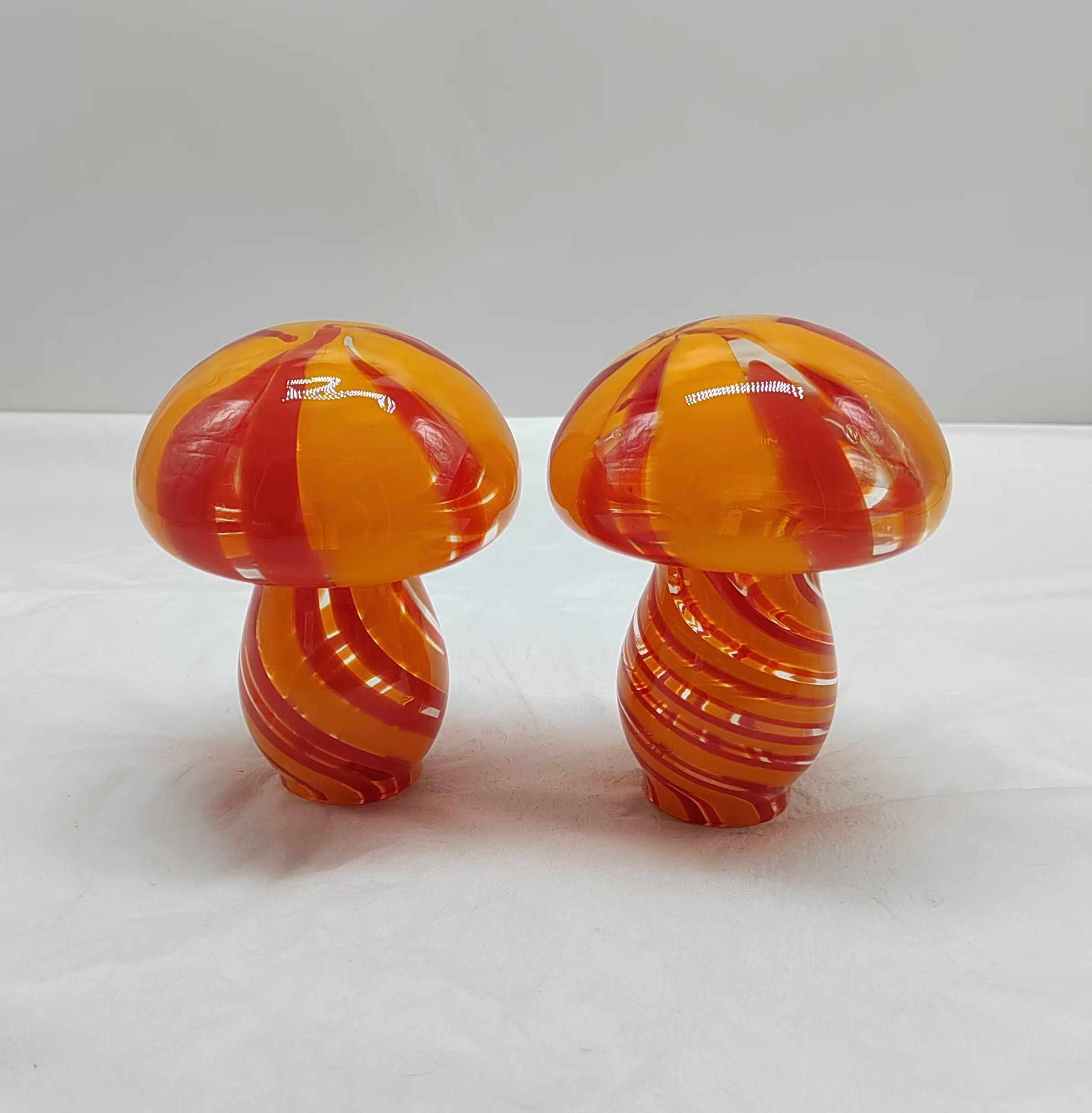Colorful Glass mushroom in primary color  hand-made