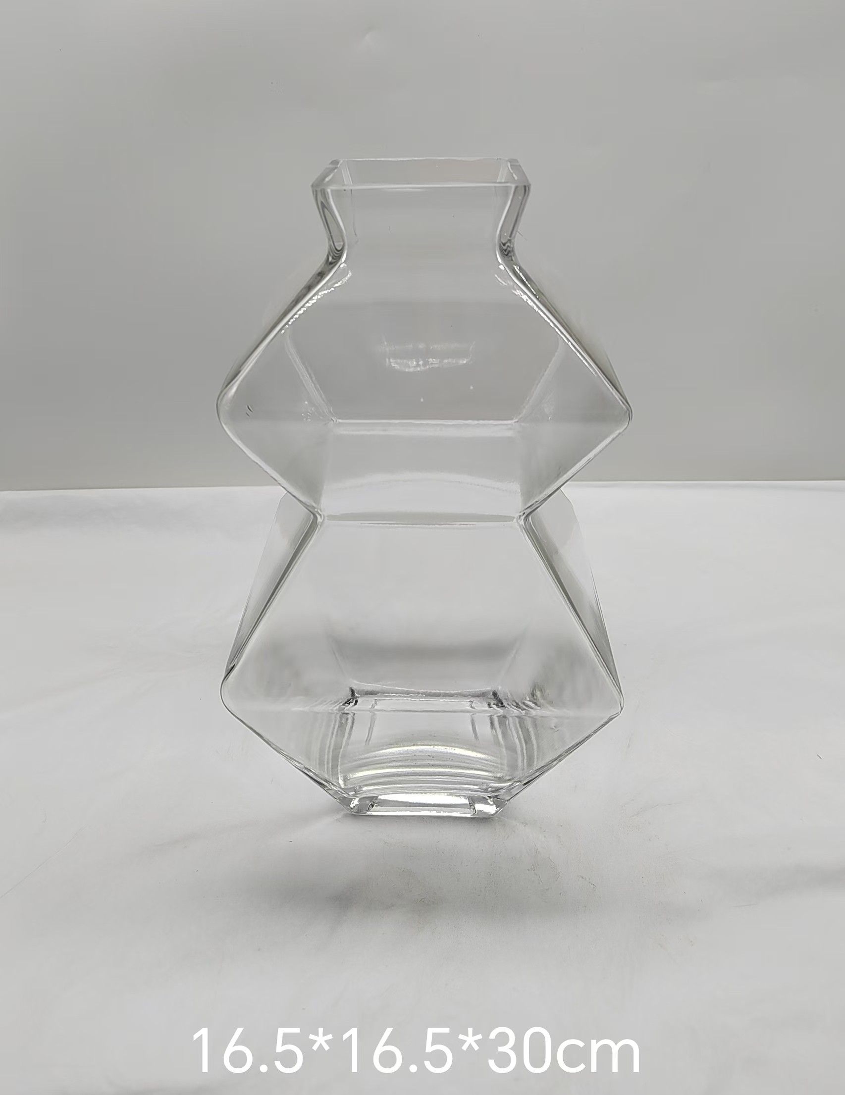 Crystal  glass vase made by hands