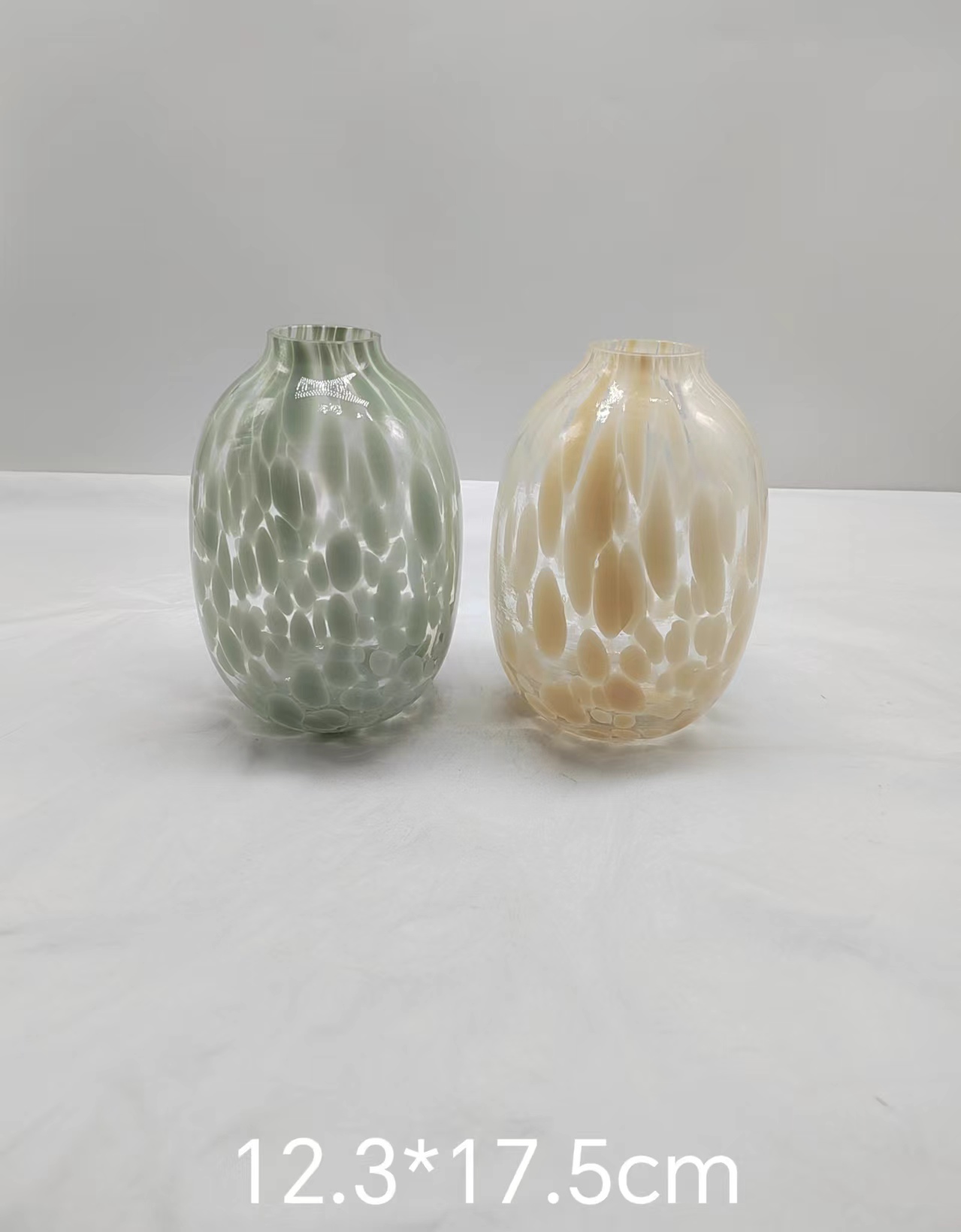 Glass vase in primary color