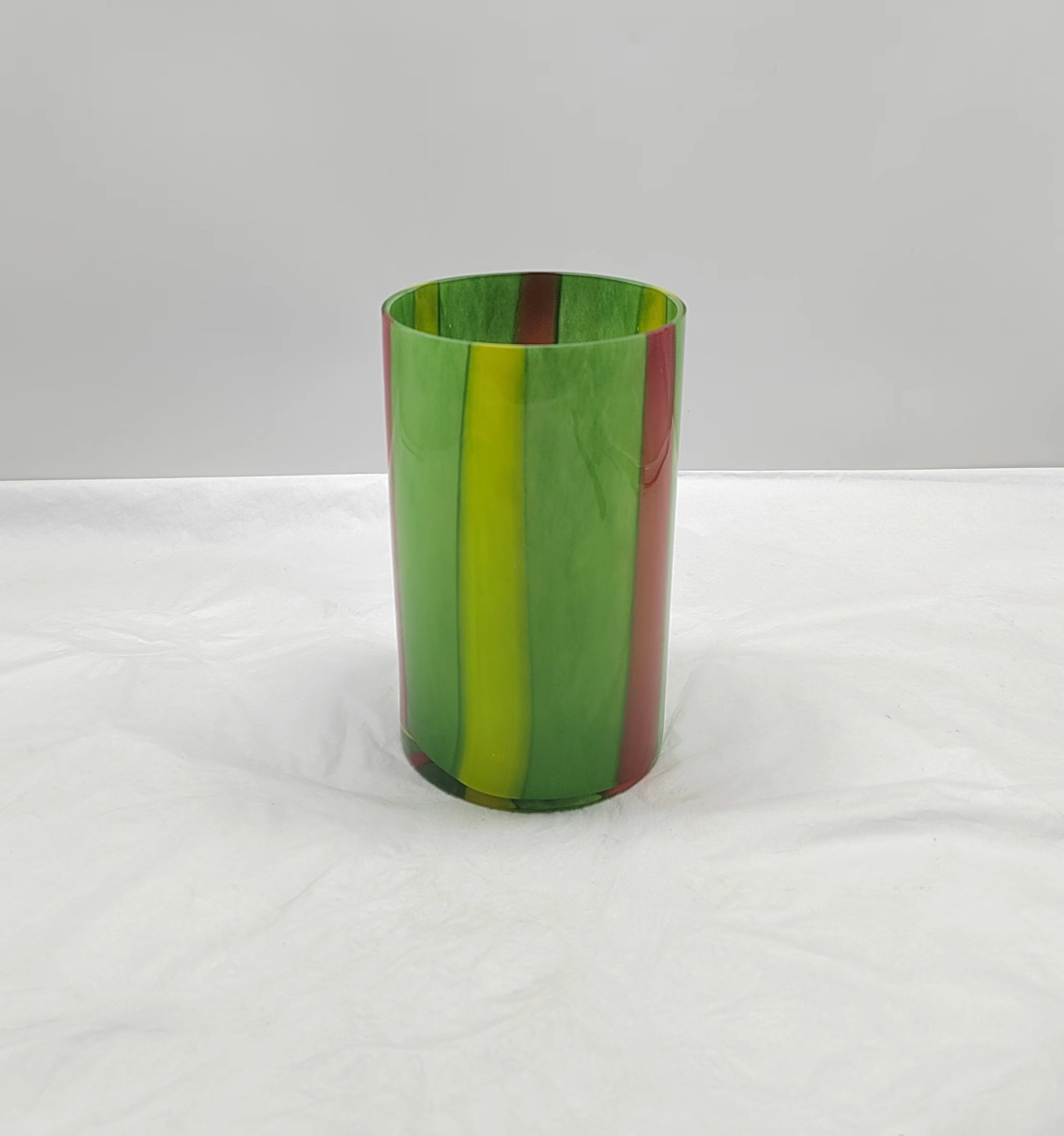 Glass vase in primary color