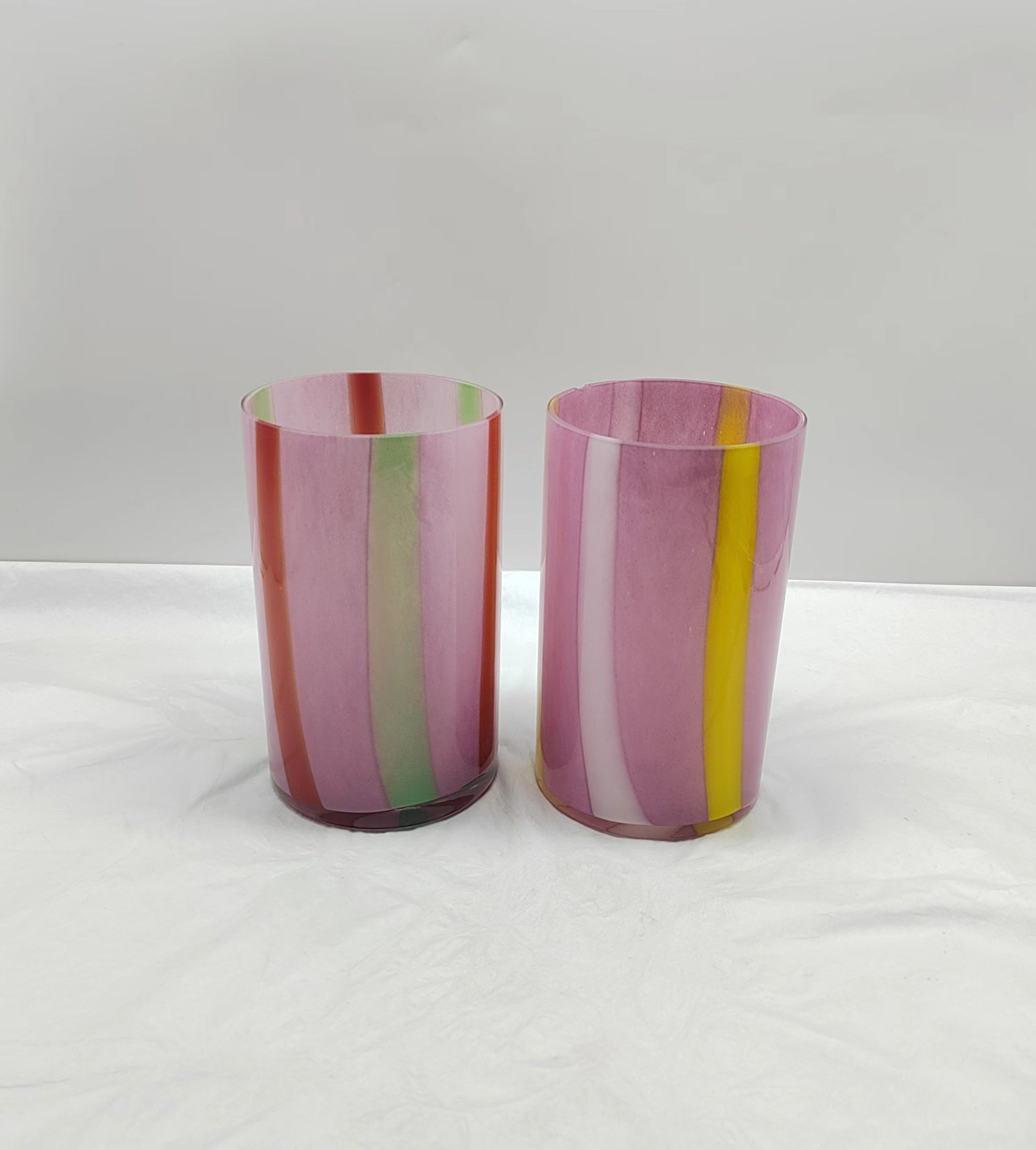 Glass vase in primary color