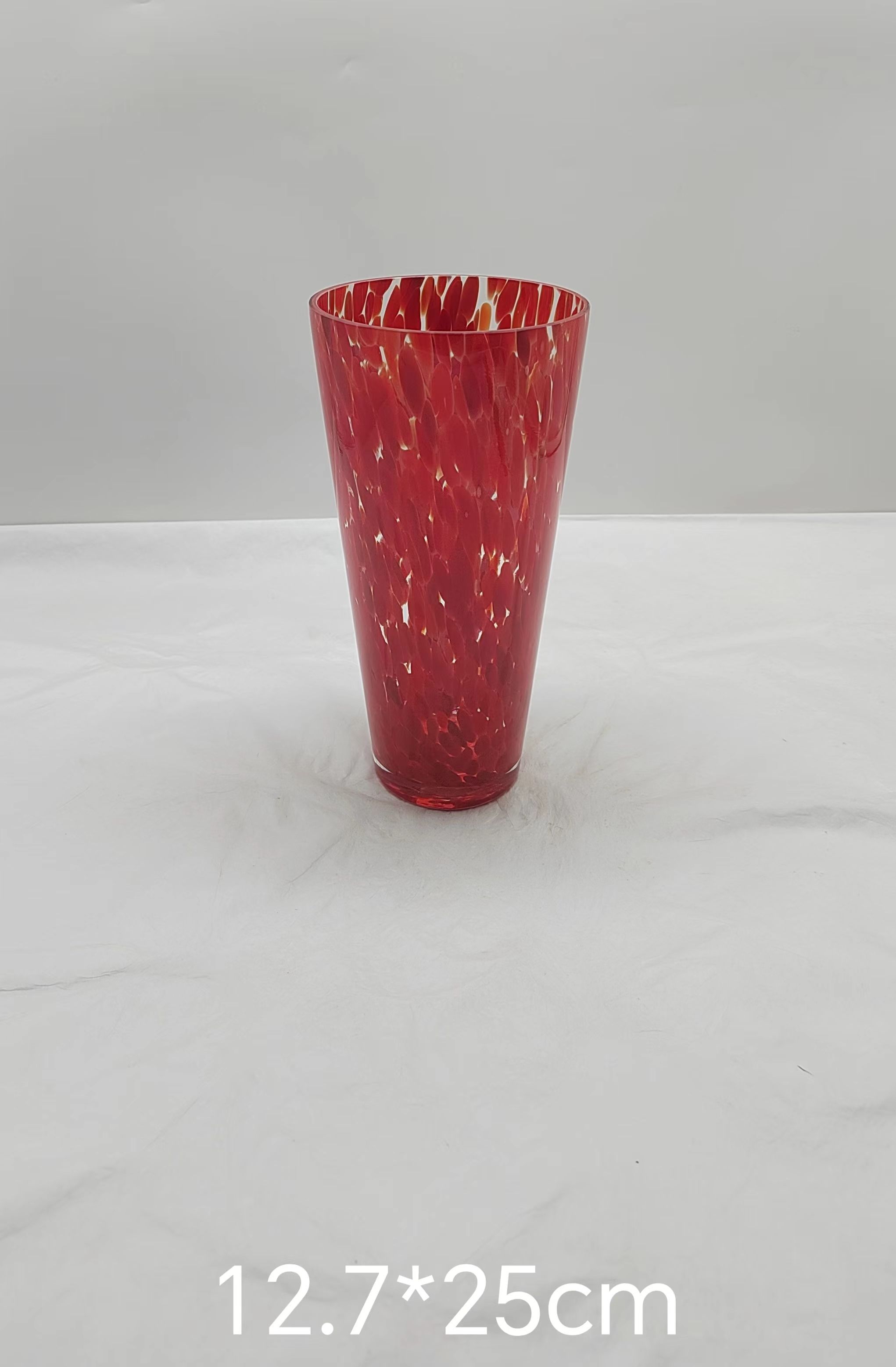 Glass vase in primary color