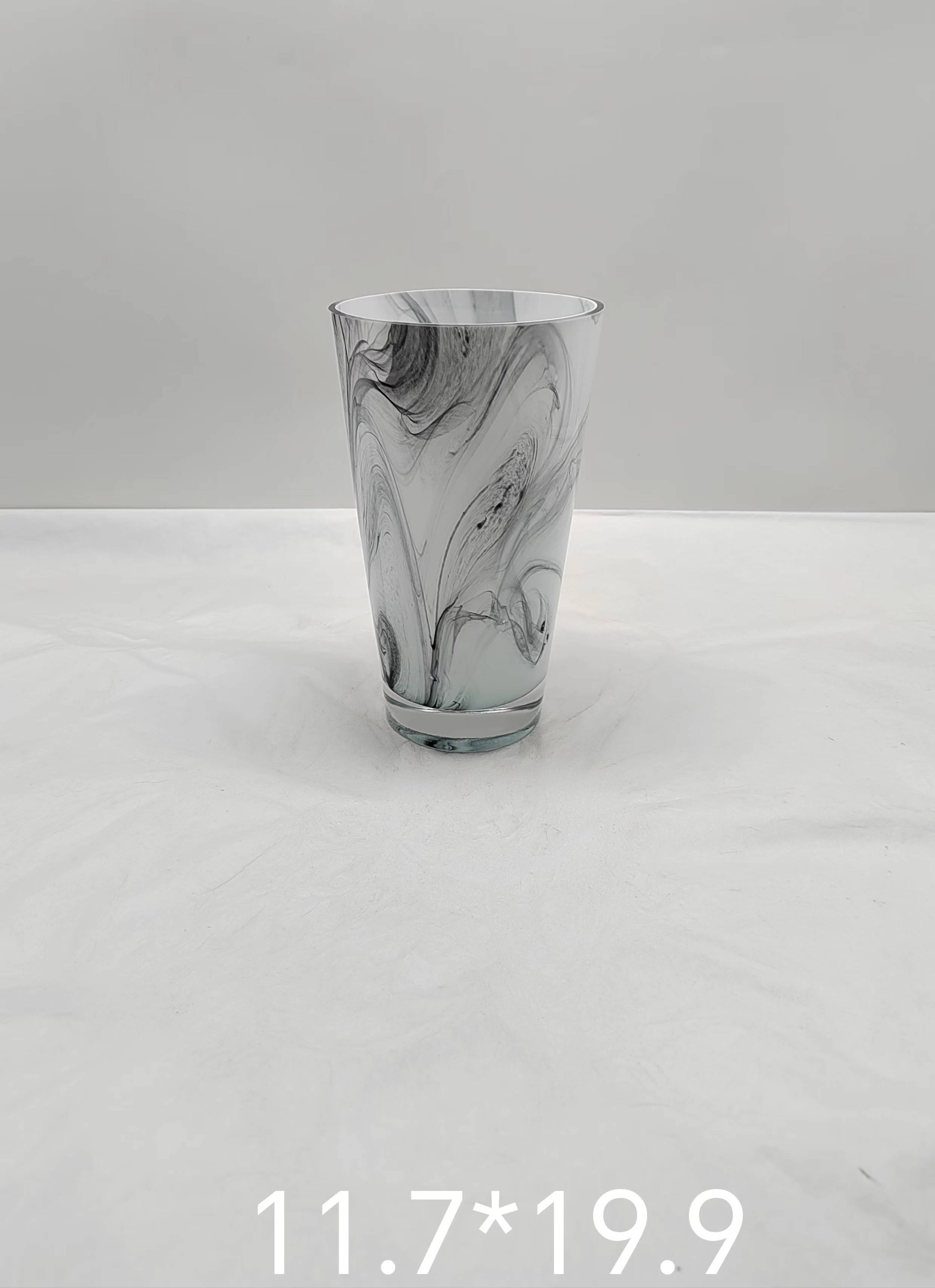 Glass vase in primary color