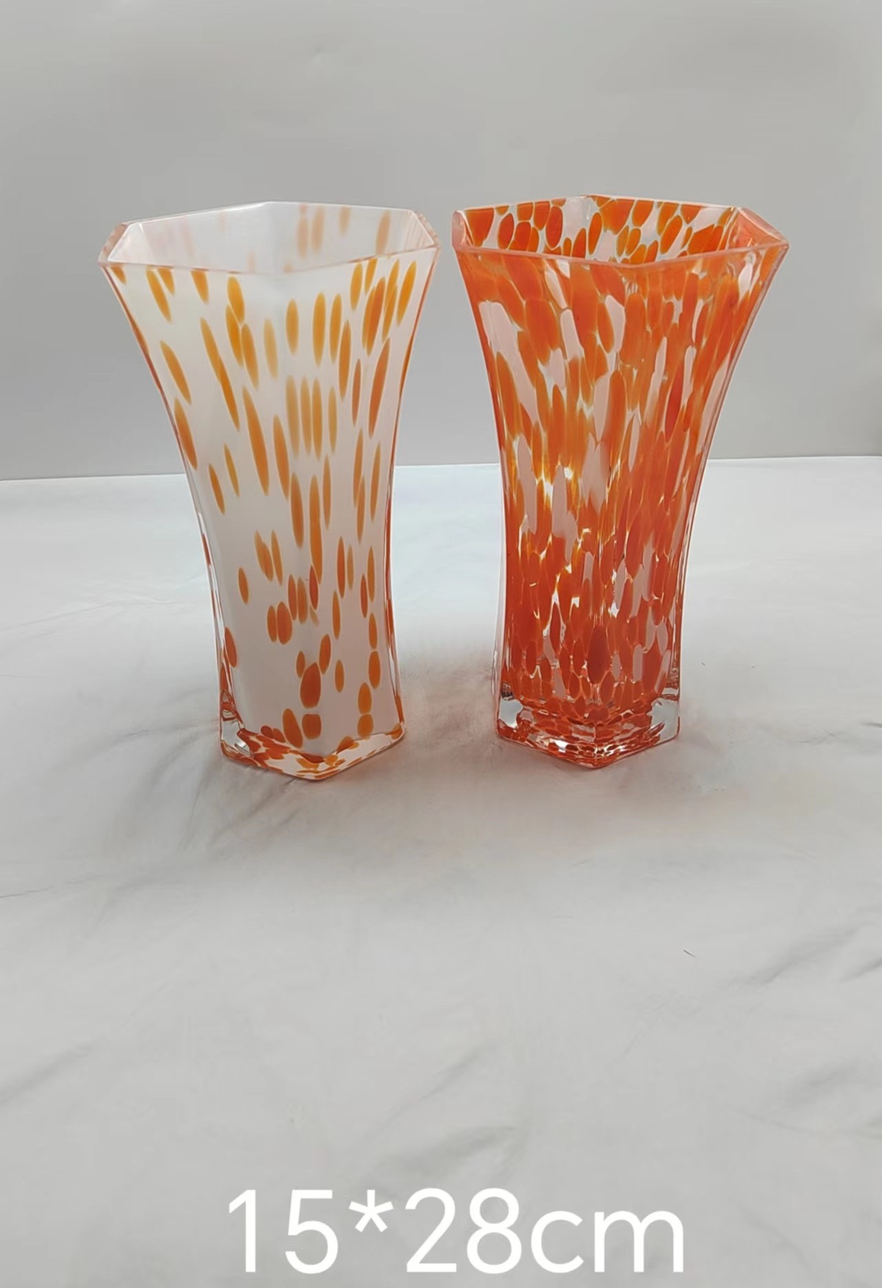 Glass vase in primary color