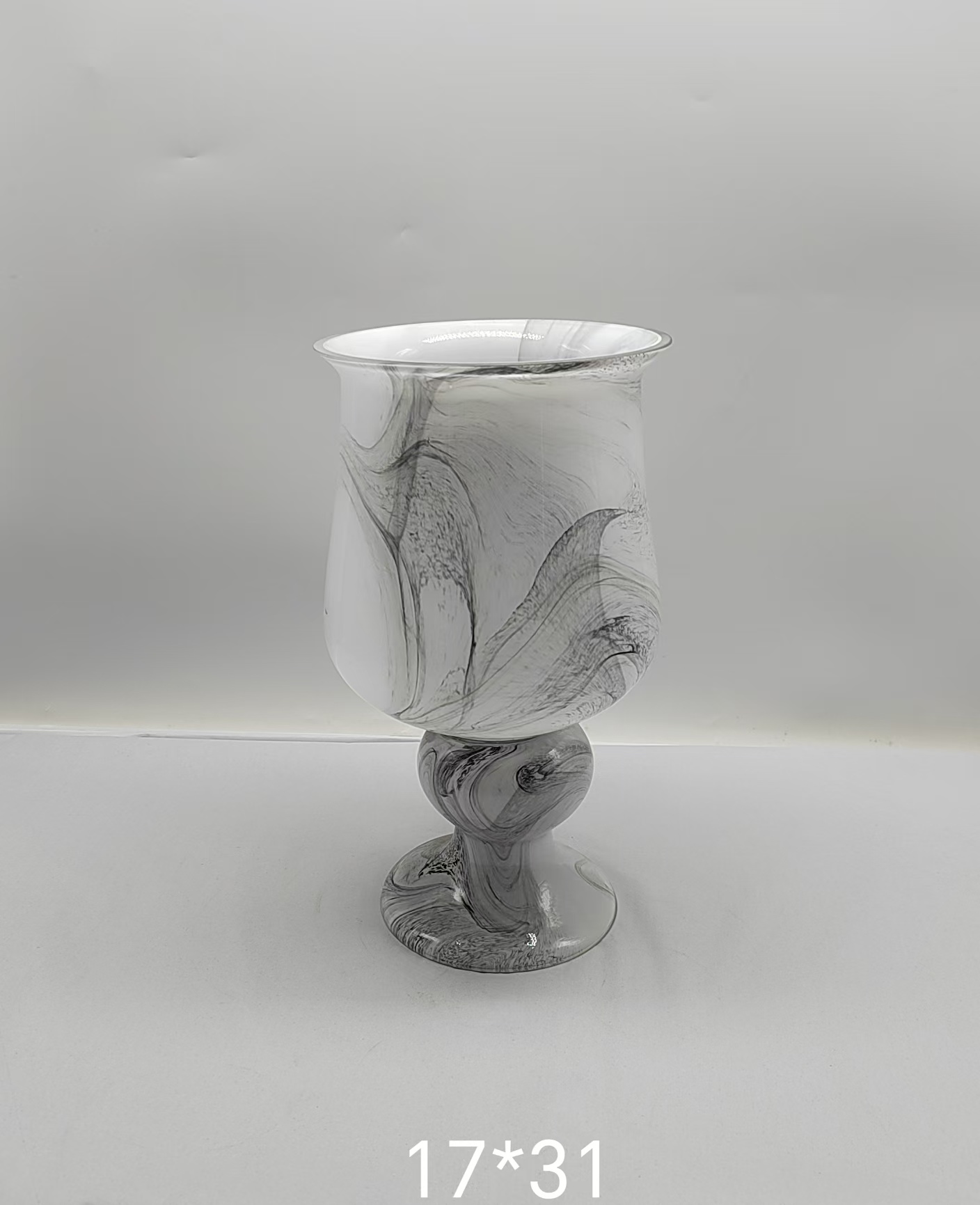 Glass vase in primary color